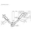 Uchwyt naścienny na dwa monitory Maclean, 17-32'', 9kg max, sprężyna mechaniczna, MC-988