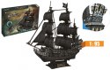 Puzzle 3d duży zestaw okręt piracki zemsta królow