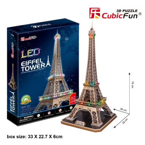 Puzzle 3d wieża eiffla (Światło) Puzzle 3d wieża eiffla (Światło)