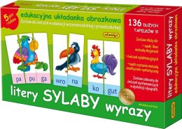 Zestaw edukacyjny litery sylaby wyrazy