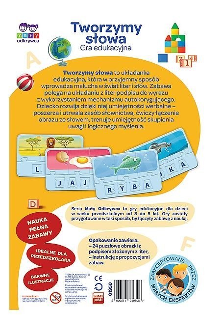 Gra edukacyjna tworzymy słowa Gra edukacyjna tworzymy słowa