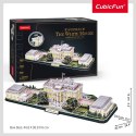 Puzzle 3d led biały dom