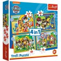 Puzzle 4w1 wakacyjny psi patrol