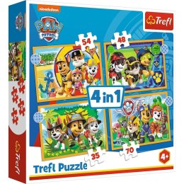 Puzzle 4w1 wakacyjny psi patrol