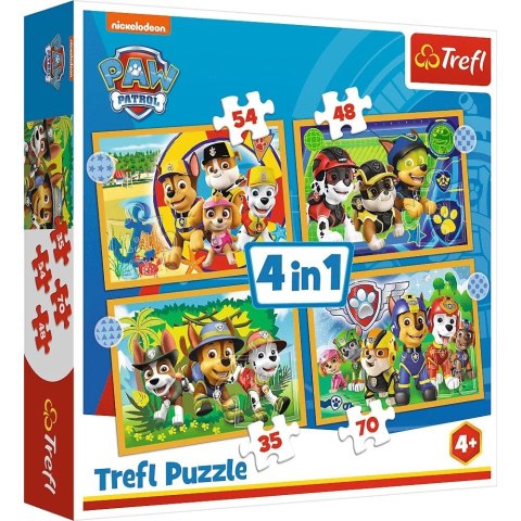 Puzzle 4w1 wakacyjny psi patrol Puzzle 4w1 wakacyjny psi patrol