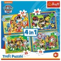 Puzzle 4w1 wakacyjny psi patrol
