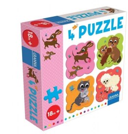 Puzzle z jamnikiem 4 puzle 4 elementy