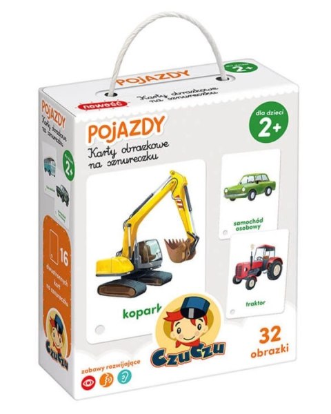 Karty obrazkowe na sznurku - pojazdy Karty obrazkowe na sznurku - pojazdy