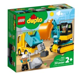 Klocki duplo 10931 ciężarówka i koparka gąsienicowa
