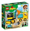 Klocki duplo 10931 ciężarówka i koparka gąsienicowa