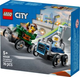 Klocki city 60459 zestaw wyścigówek: samolot kontra łóżko szpitalne