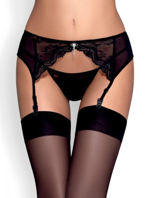 Bielizna-Charms pas do pończoch i stringi czarny S/M Bielizna-Charms pas do pończoch i stringi czarny S/M
