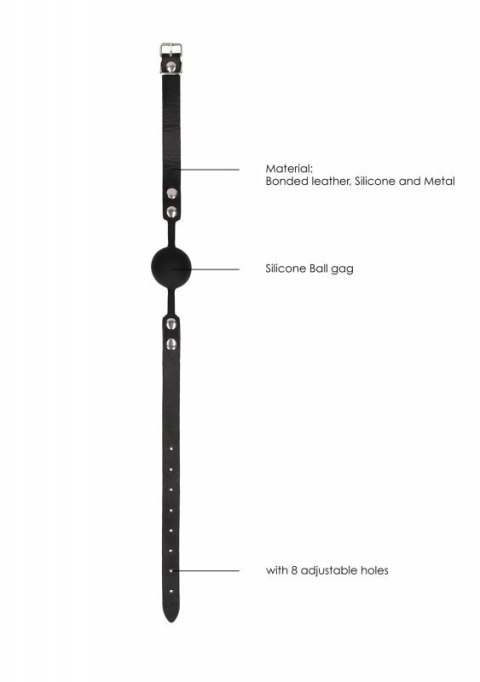 Silicone Ball Gag - with Adjustable Bonded Leather Straps Silicone Ball Gag - with Adjustable Bonded Leather Straps