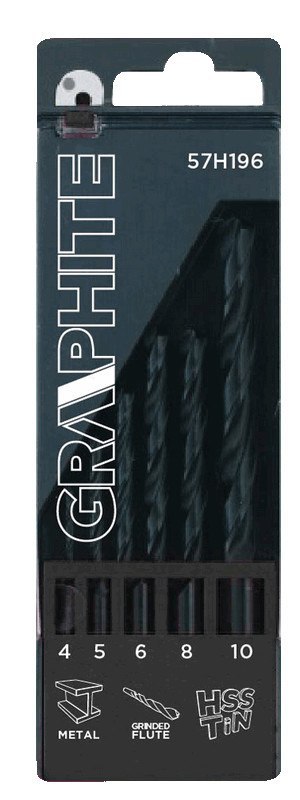 Wiertła do metalu HSS-TiN , 4.0 - 10 mm, zestaw 5 szt. Wiertła do metalu HSS-TiN , 4.0 - 10 mm, zestaw 5 szt.
