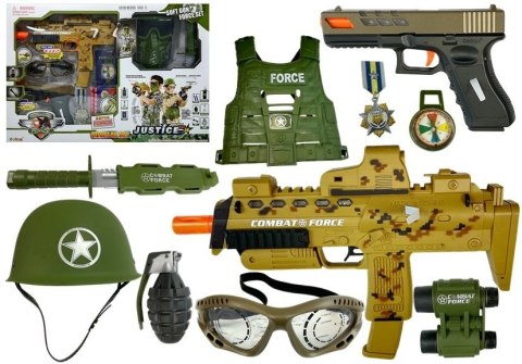 Zestaw Wojskowy Pistolet na strzałki MP7 Glock 17 Zestaw Wojskowy Pistolet na strzałki MP7 Glock 17