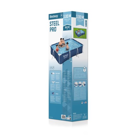 Basen Ogrodowy Stelażowy 300 cm x 201 cm x 66 cm Bestway 56404 Basen Ogrodowy Stelażowy 300 cm x 201 cm x 66 cm Bestway 56404
