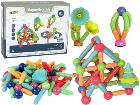 Magnetyczne Klocki Konstrukcyjne Plastikowe 78 Elementów Magnetyczne Klocki Konstrukcyjne Plastikowe 78 Elementów