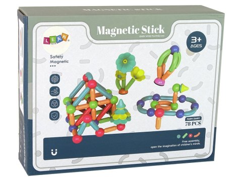 Magnetyczne Klocki Konstrukcyjne Plastikowe 78 Elementów Magnetyczne Klocki Konstrukcyjne Plastikowe 78 Elementów