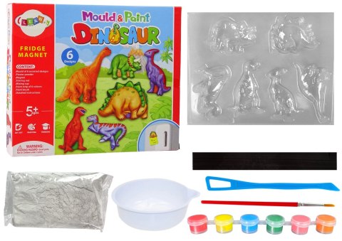 Zestaw DIY Do Malowania Dinozaury Gips Magnesy Zestaw DIY Do Malowania Dinozaury Gips Magnesy