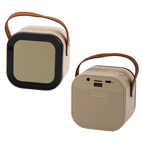 Zestaw Karaoke Głośnik Mikrofon Bezprzewodowy K12 RGB Bluetooth Beżowy Zestaw Karaoke Głośnik Mikrofon Bezprzewodowy K12 RGB Bluetooth Beżowy