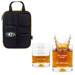 ETUI NA WHISKY ZE SZKLANKAMI FROSTER DLA TATY -PREZENT DZIEŃ OJĆA -URODZINY