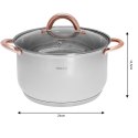 GARNKI STALOWE 12 EL. KINGHOFF ROSEGOLD KH-1766