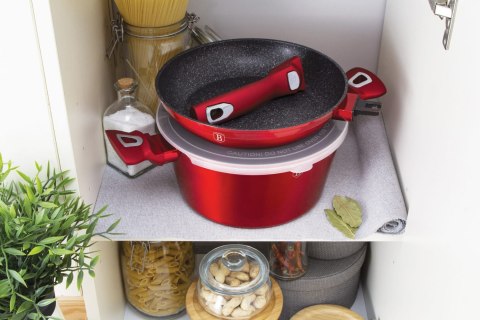 KOMPLET GARNKÓW 6-ele 24cm BERLINGER HAUS METALLIC LINE BURGUNDY BH-7050