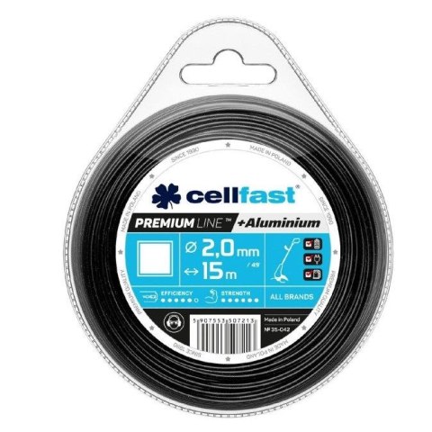Żyłka do podkaszarki kwadrat 2.0 mm x 15 mb premium Żyłka do podkaszarki kwadrat 2.0 mm x 15 mb premium