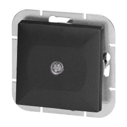 Łącznik jednobiegunowy p/t z podświeleniem Pearl, 10A, 250V, WP-1P/S, czarny