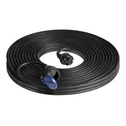 Przedłużacz warsztatowy bryzgoszczelny IP44, 1x2P+Z 30m, kabel gumowy olejoodporny H07RN-F 3x1,5mm?, 230VAC/16A