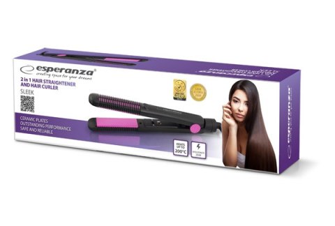 EBP002 ES PERANZA PROSTOWNICA Z LOKÓWKĄ DO WŁOSÓW SLEEK EBP002 ES PERANZA PROSTOWNICA Z LOKÓWKĄ DO WŁOSÓW SLEEK