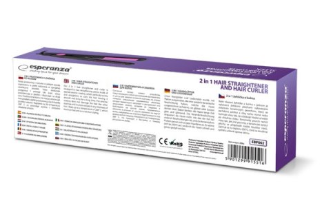 EBP002 ES PERANZA PROSTOWNICA Z LOKÓWKĄ DO WŁOSÓW SLEEK EBP002 ES PERANZA PROSTOWNICA Z LOKÓWKĄ DO WŁOSÓW SLEEK