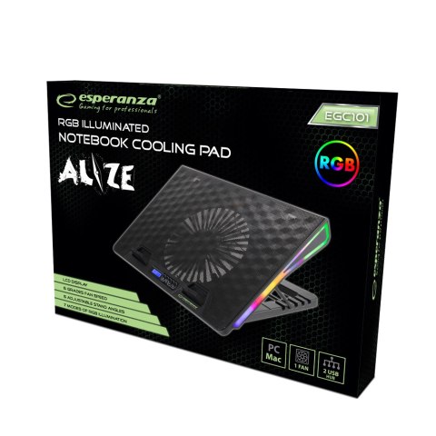 EGC101 ES PERANZA PODSTAWKA CHŁODZĄCA GAMING POD NOTEBOOK LED RGB ALIZE EGC101 ES PERANZA PODSTAWKA CHŁODZĄCA GAMING POD NOTEBOOK LED RGB ALIZE