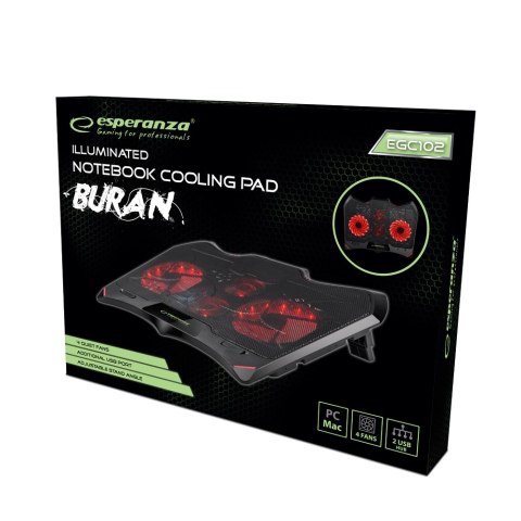 EGC102 ES PERANZA PODSTAWKA CHŁODZĄCA GAMING POD NOTEBOOK LED BURAN EGC102 ES PERANZA PODSTAWKA CHŁODZĄCA GAMING POD NOTEBOOK LED BURAN