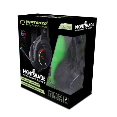 EGH470 Esperanza słuchawki z mikrofonem gaming nightshade EGH470 Esperanza słuchawki z mikrofonem gaming nightshade