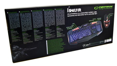 EGK3000 ES PERANZA ZESTAW PRZEWOD. MULTIMED. GAMING LED USB SHELTER EGK3000 ES PERANZA ZESTAW PRZEWOD. MULTIMED. GAMING LED USB SHELTER