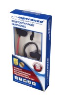 EH188R ES PERANZA SŁUCHAWKI DOUSZNE BLUETOOTH S PORTOWE CZARNO-CZERWONE