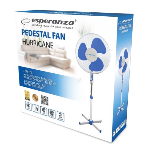 EHF001WB ES PERANZA WENTYLATOR 16'' STOJĄCY HURRICANE BIAŁO-NIEBIESKI EHF001WB ES PERANZA WENTYLATOR 16'' STOJĄCY HURRICANE BIAŁO-NIEBIESKI