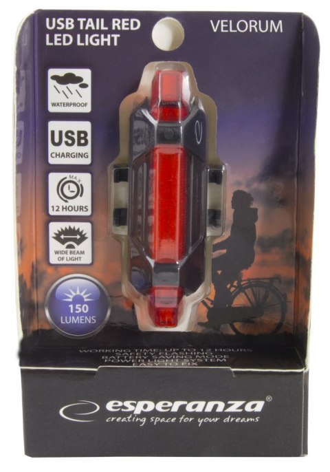 EOT014 ES PERANZA LAM PKA LED ROWEROWA NA TYŁ USB VELORUM EOT014 ES PERANZA LAM PKA LED ROWEROWA NA TYŁ USB VELORUM