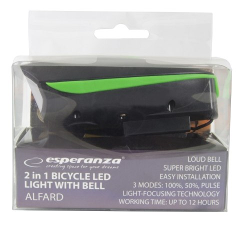 EOT023 ES PERANZA LAM PKA LED ROWEROWA NA PRZÓD Z DZWONKIEM ALFARD EOT023 ES PERANZA LAM PKA LED ROWEROWA NA PRZÓD Z DZWONKIEM ALFARD