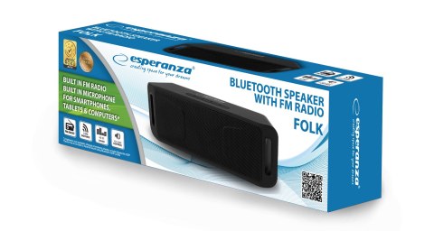 EP126KK Esperanza głośnik bt fm folk czarno-czarny EP126KK Esperanza głośnik bt fm folk czarno-czarny