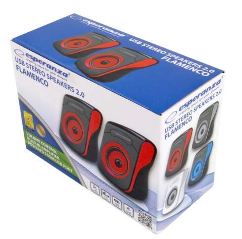EP140KR ES PERANZA GŁOŚNIKI 2.0 USB FLAMENCO CZARNO-CZERWONE EP140KR ES PERANZA GŁOŚNIKI 2.0 USB FLAMENCO CZARNO-CZERWONE