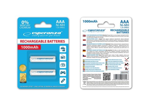 EZA101W ES PERANZA AKUMULATORKI NI-MH AAA 1000MAH 2SZT. BIAŁE EZA101W ES PERANZA AKUMULATORKI NI-MH AAA 1000MAH 2SZT. BIAŁE