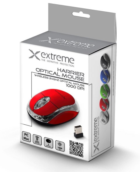 XM105R Extreme mysz bezprz. 2.4ghz 3d opt. usb harrier czerwona XM105R Extreme mysz bezprz. 2.4ghz 3d opt. usb harrier czerwona