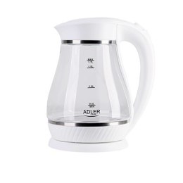 AD 1274 WHITE CZAJNIK SZKLANY 1,7L
