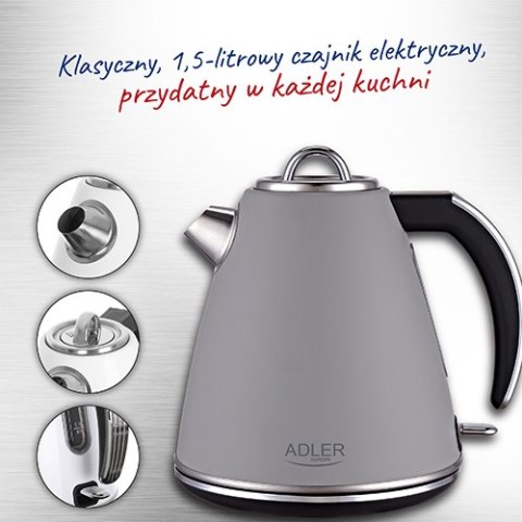 AD 1343 GREY CZAJNIK METALOWY 1,5 L STRIx AD 1343 GREY CZAJNIK METALOWY 1,5 L STRIx