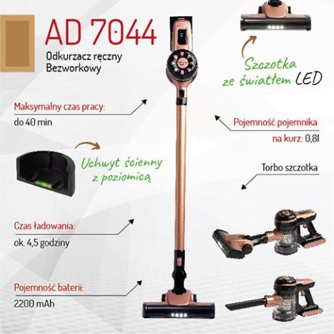 AD 7044 Odkurzacz pionowy - bezworkowy AD 7044 Odkurzacz pionowy - bezworkowy