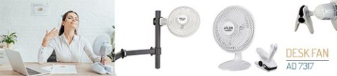 AD 7317 WENTYLATOR 15 CM Z KLI PSEM + PODSTAWA AD 7317 WENTYLATOR 15 CM Z KLI PSEM + PODSTAWA