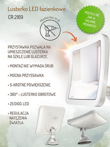 CR 2169 LUSTERKO LED ŁAZIENKOWE CR 2169 LUSTERKO LED ŁAZIENKOWE
