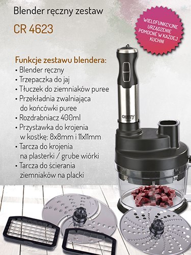 CR 4623 BLENDER RĘCZNY ZESTAW 1600W CR 4623 BLENDER RĘCZNY ZESTAW 1600W